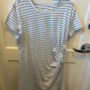 NWT baby blue striped T-shirt dresd